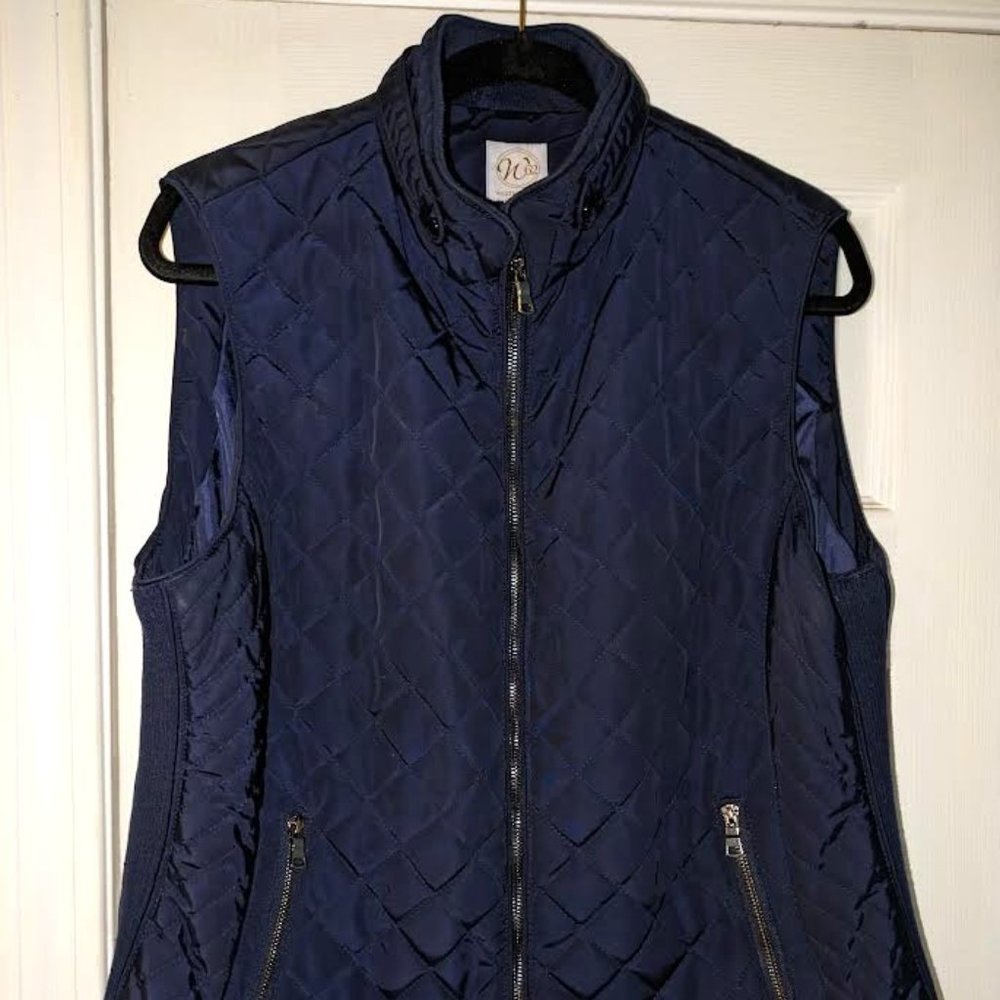 Navy Puffer Vest XL